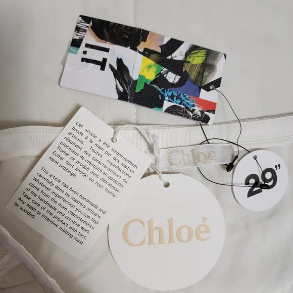 Chloé White Linen Blend Butterfly Lace Mini Skirt - Picture 8 of 17